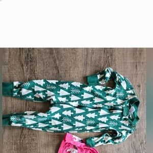 Hanna Andersson Christmas Holiday Tree Pajamas 18-24 Months